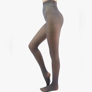 Women's  Grey Fleece LinedTights | 3X